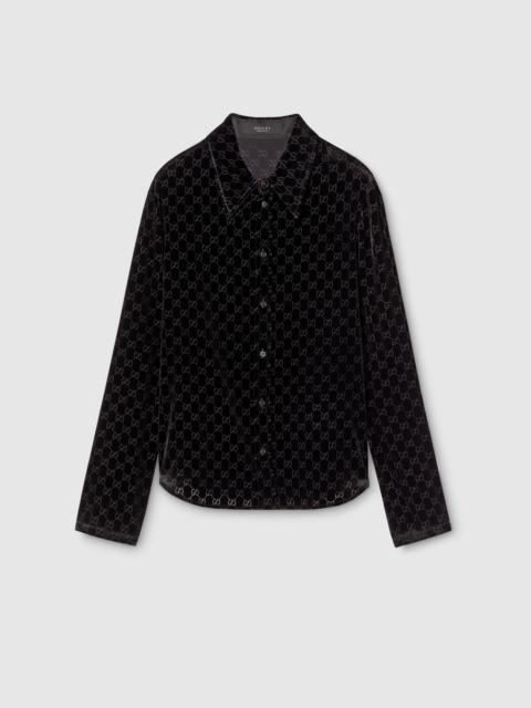 GUCCI Stretch GG velvet devoré shirt