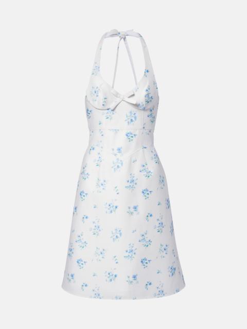 SHUSHU/TONG Floral halterneck cotton minidress