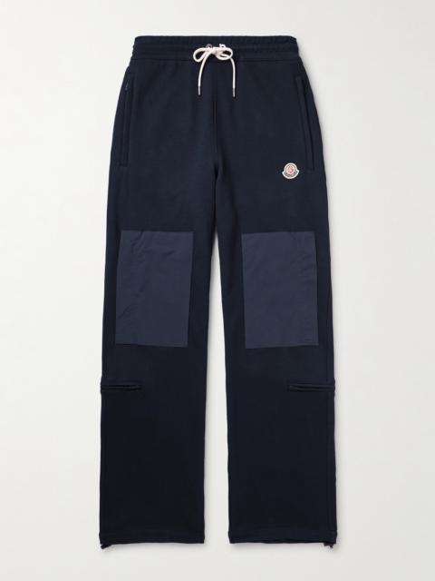 Moncler Billionaire Boys Club Straight-Leg Shell-Trimmed Cotton-Jersey Sweatpants