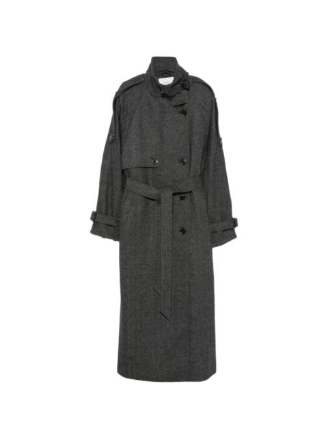 GESTUZ herringbone belted coat