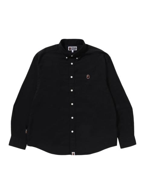 A BATHING APE® BAPE One Point Oxford Long-Sleeve Shirt 'Black'