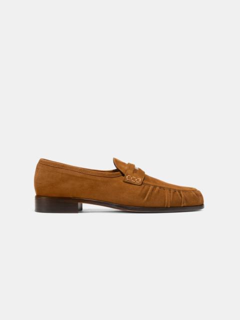 Emme Parsons GIRONA PENNY LOAFER IN CAMEL SUEDE