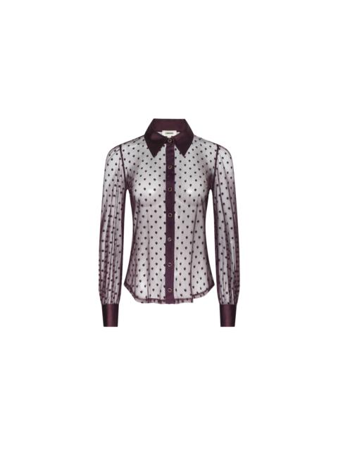L'AGENCE Sophie Swiss Dot Blouse