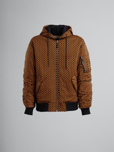 Marni PADDED CHECK JACQUARD JERSEY BOMBER JACKET