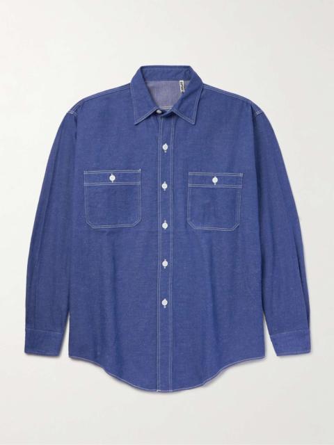 Work Cotton and Hemp-Blend Shirt