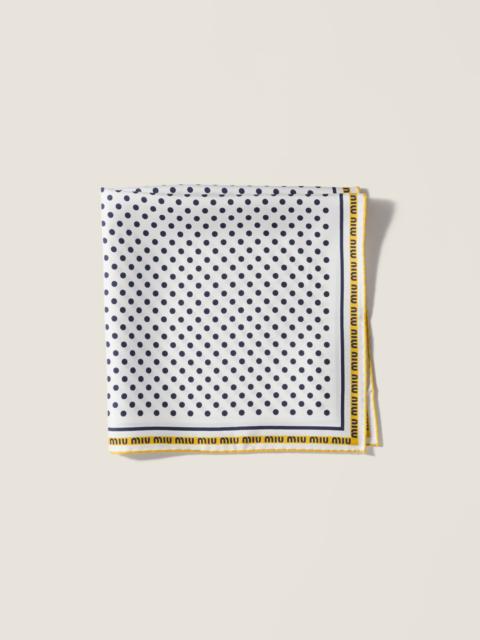 Miu Miu Printed twill scarf