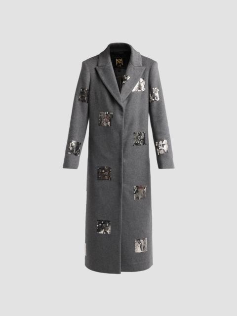 MILLY Women's Wanda Sequin Coat - Grey