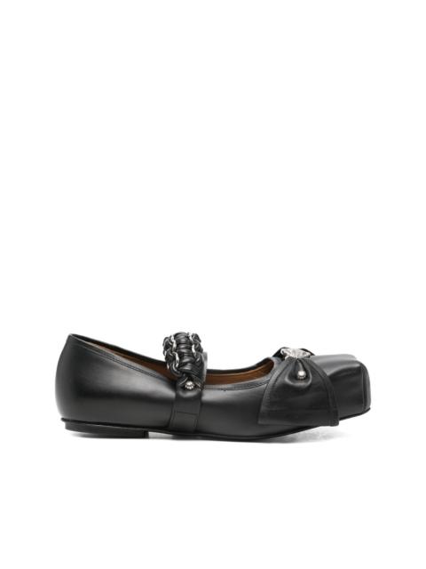 TOGA PULLA chain-embellished ballet flats
