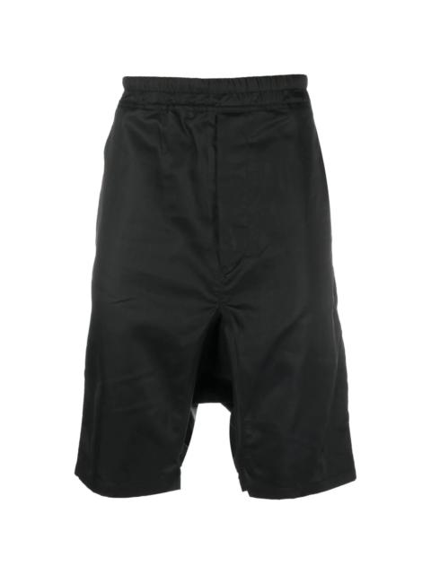 drop-crotch knee-length shorts