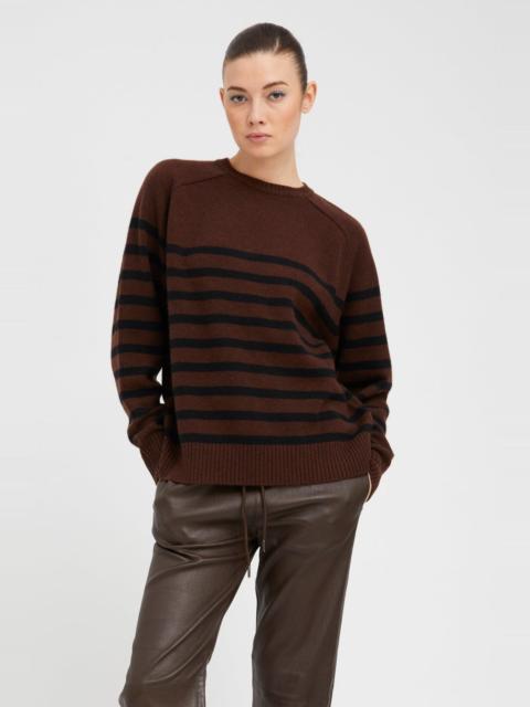 AMERICANO STRIPED CASHMERE CREWNECK