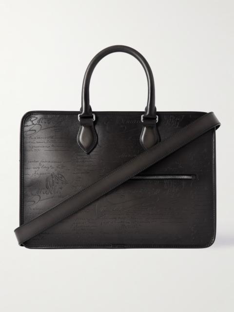 Berluti Un Jour Mini Scritto Leather Briefcase