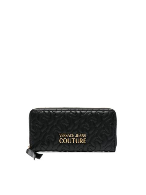 quilted faux-leather wallet