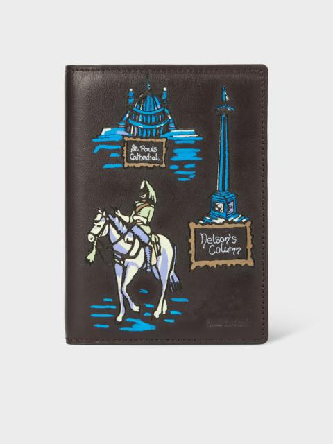 Paul Smith Brown Leather 'London' Passport Holder