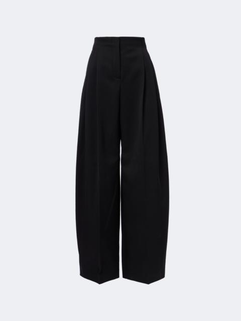 MUGLER Pleated virgin wool wide-leg pants
