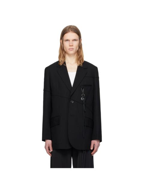 Song for the Mute Black 'Slash' Oversized Blazer