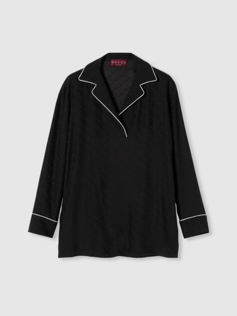 GUCCI Horsebit silk jacquard T-shirt