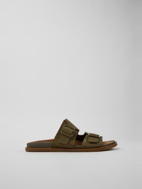 CAMPERLAB Green Suede Sandals for Men.