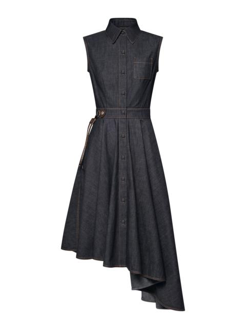 Louis Vuitton Asymmetrical Denim Shirt Dress