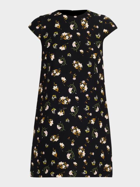 ADAM LIPPES Izzy Floral-Print Cap-Sleeve Mini Dress
