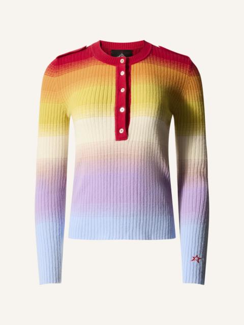 PERFECT MOMENT Wool Rainbow Knit Top