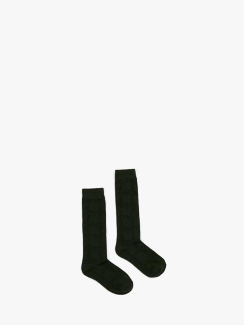 JW Anderson LOGO GRID LONG SOCKS