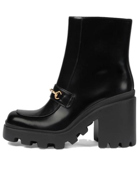 GUCCI (WMNS) Gucci Boot With Horsebit 'Black' 750589-AACAT-1000