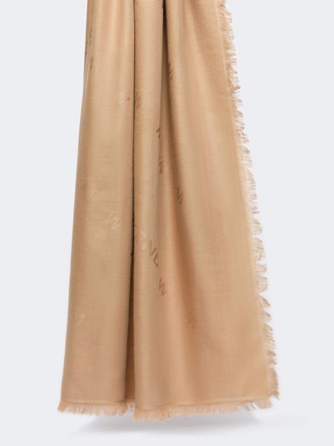 WEEKEND Max Mara CEDRO Jacquard wool and silk shawl - CAMEL