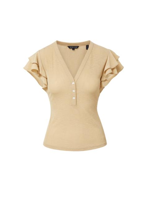 VERONICA BEARD APHRODITE MIXED-MEDIA TOP