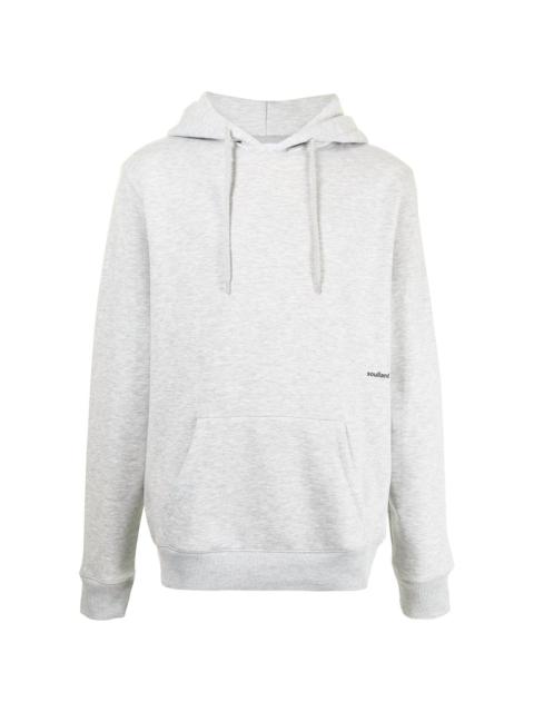 soulland side logo print hoodie