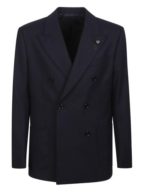 LARDINI double-breasted wool blazer