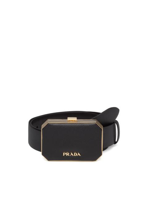 Prada Saffiano Prada Vanity belt with case