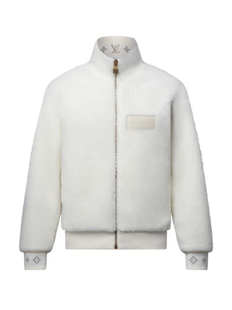 Louis Vuitton Leather Patch Fleece Blouson