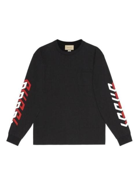 GUCCI Gucci Cotton T-Shirt With Gucci Mirror Print 'Black' 676063-XJDWA-1152