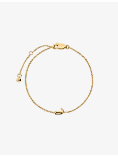 MONICA VINADER Initial J 18ct Yellow Gold Vermeil Bracelet