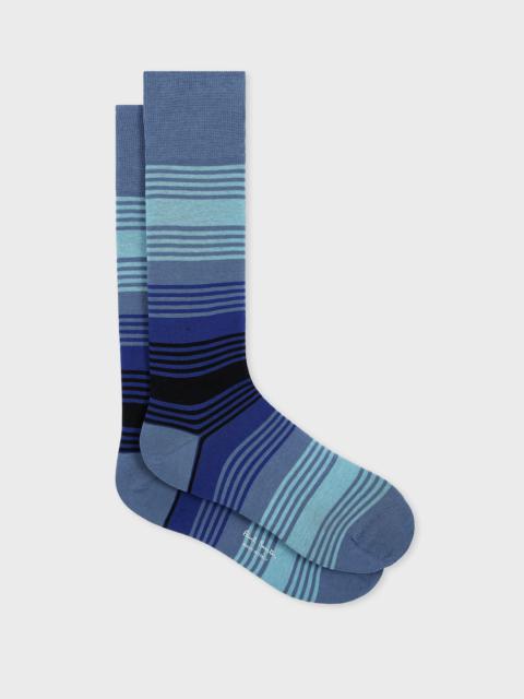 Paul Smith Blue Ombre Stripe Socks