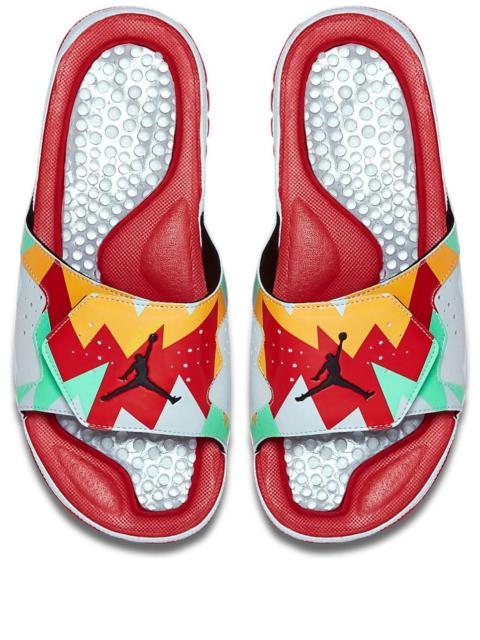 Jordan Air Jordan Hydro 7 Retro Soft Sole Cozy Sports Slippers Gray Red Orange 'White' 705467-105