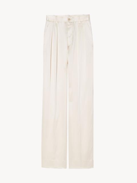 NILI LOTAN EMMETT PLEATED SILK PANT