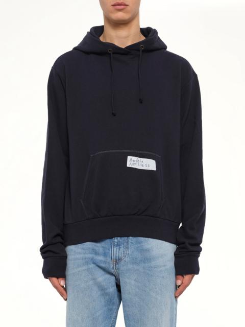 Maison Margiela Bird Print Regular Hoodie in Blue
