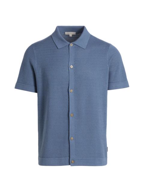 onia Men's Drop Needle Cotton Shirt - Mist