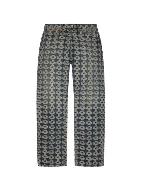 DENIM TEARS Baggy Jacquard Wreath Denim Pant "Blue" DT599