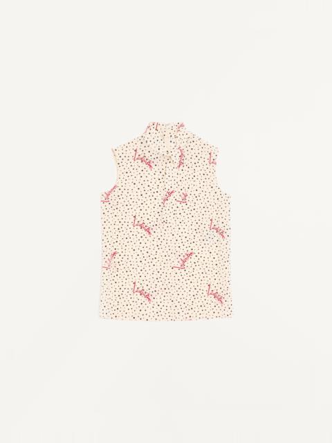 Valentino PLUS DE POIS CREPE DE CHINE BUBBLE TOP