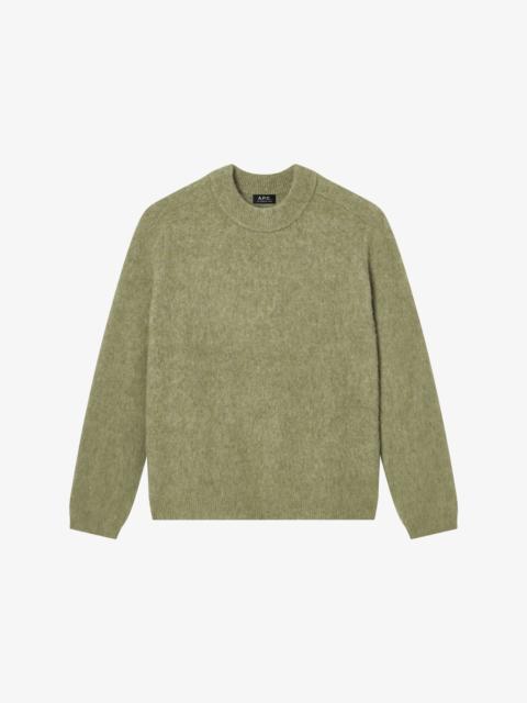 A.P.C. DYLAN SWEATER - LOOSE-FIT LIGHT KHAKI SWEATER