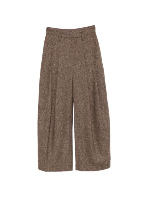 Brunello Cucinelli pleated tweed trousers