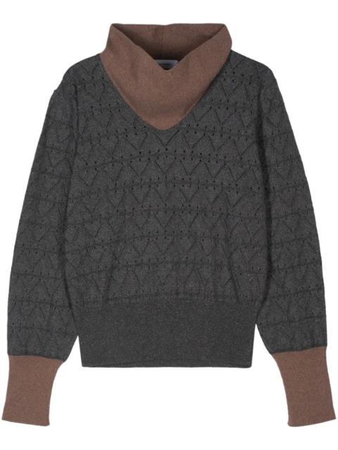 Kiko Kostadinov Brecht pointelle-knit jumper