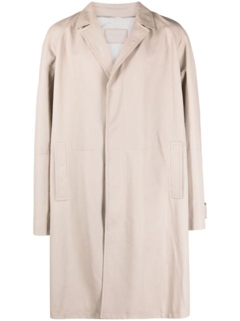 Prada leather trench coat