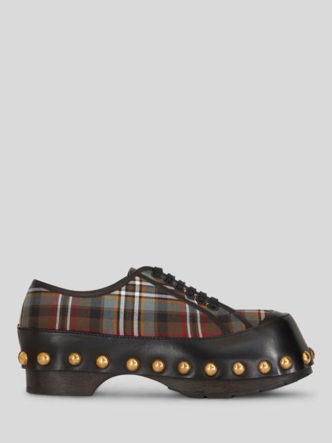 Etro CHECK SNEAKER WITH WOODEN SOLE
