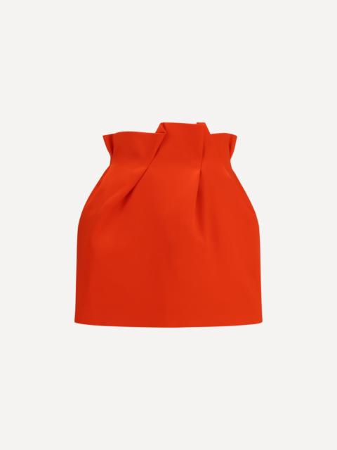 MAGDA BUTRYM Silk Mini Skirt with ruffled waist