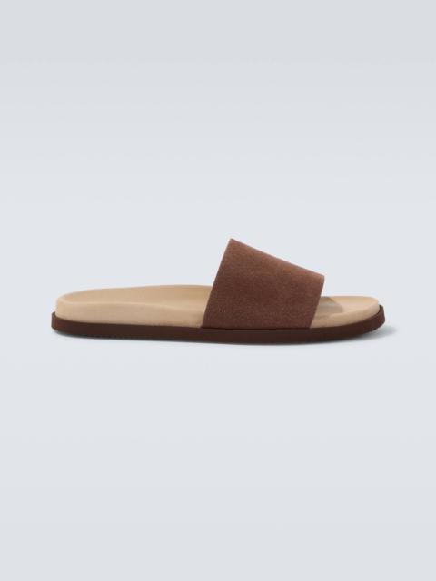 Brunello Cucinelli Suede slides