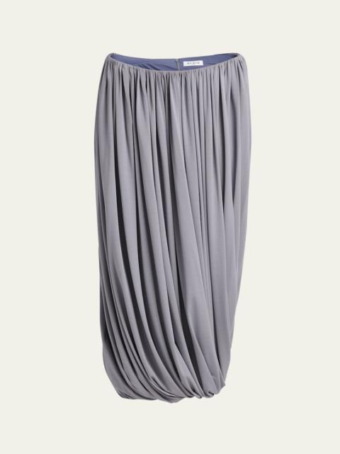 Alaïa Soft Jersey Twisted Draped Skirt
