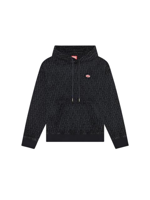 Diesel D-UM-RIB TRACK DENIM HOODIE